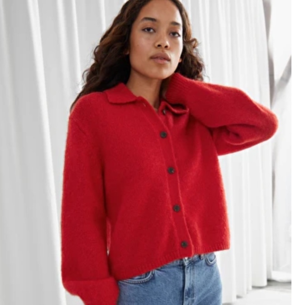 & OTHER STORIES WOOL CARDIGAN SWEATER